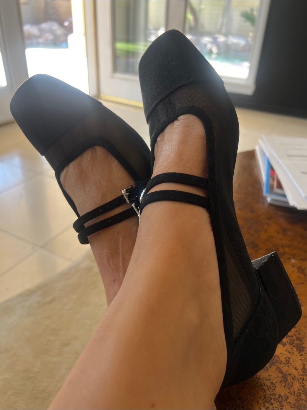 Zara Meshed Heeled Mary Jane’s 40